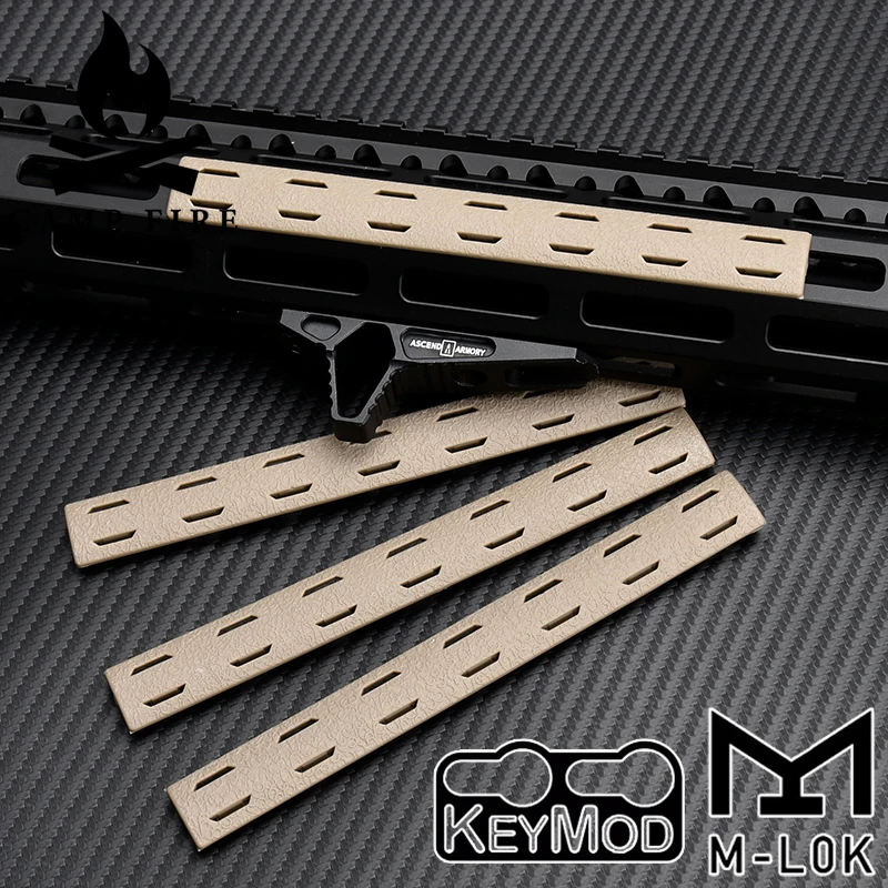 Rifle táctico montaje rieles Panel de protección madera Chip caza guardamanos de nailon plástico Airsoft accesorios Mlok Keymod sistema