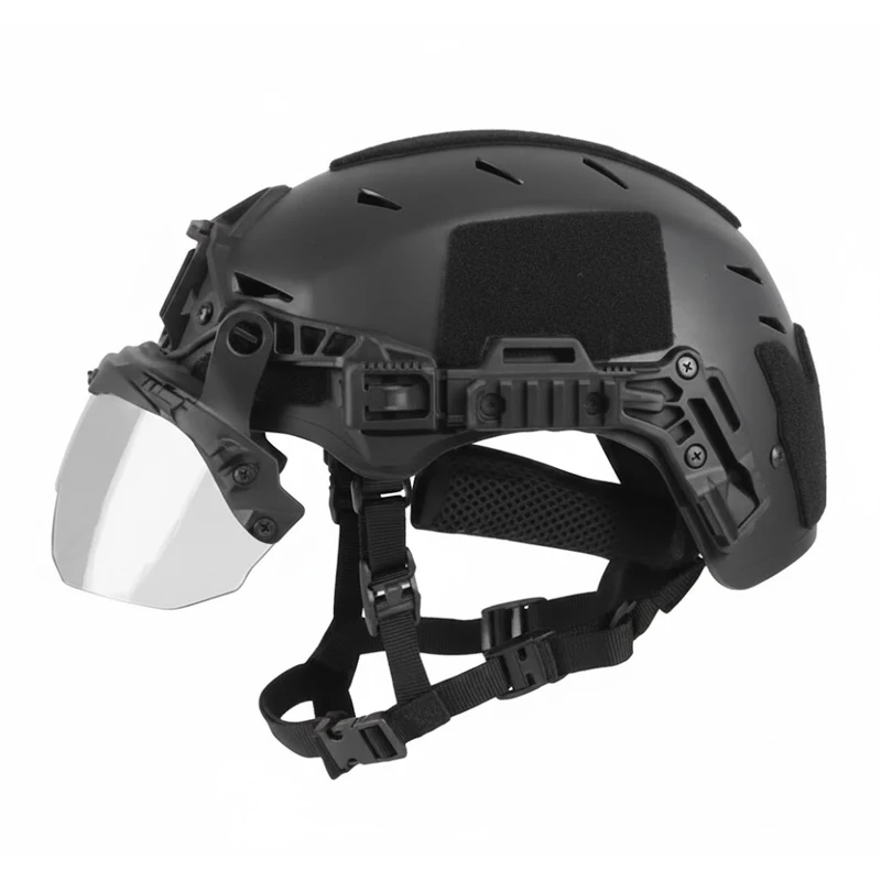 Casco Táctico Wendy 3.0 con Gafas, Carcasa de ABS, Lente de PC Ajustable Antivaho, Casco Protector de Combate para Airsoft y Paintball - imagen 4