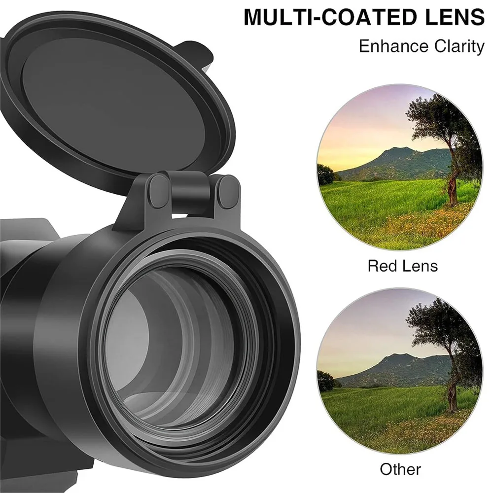 Mira de punto rojo de 1x30mm con mira láser, mira réflex, mira de punto rojo y verde, mira para Rifle de caza con soporte voladizo de 20mm - imagen 5