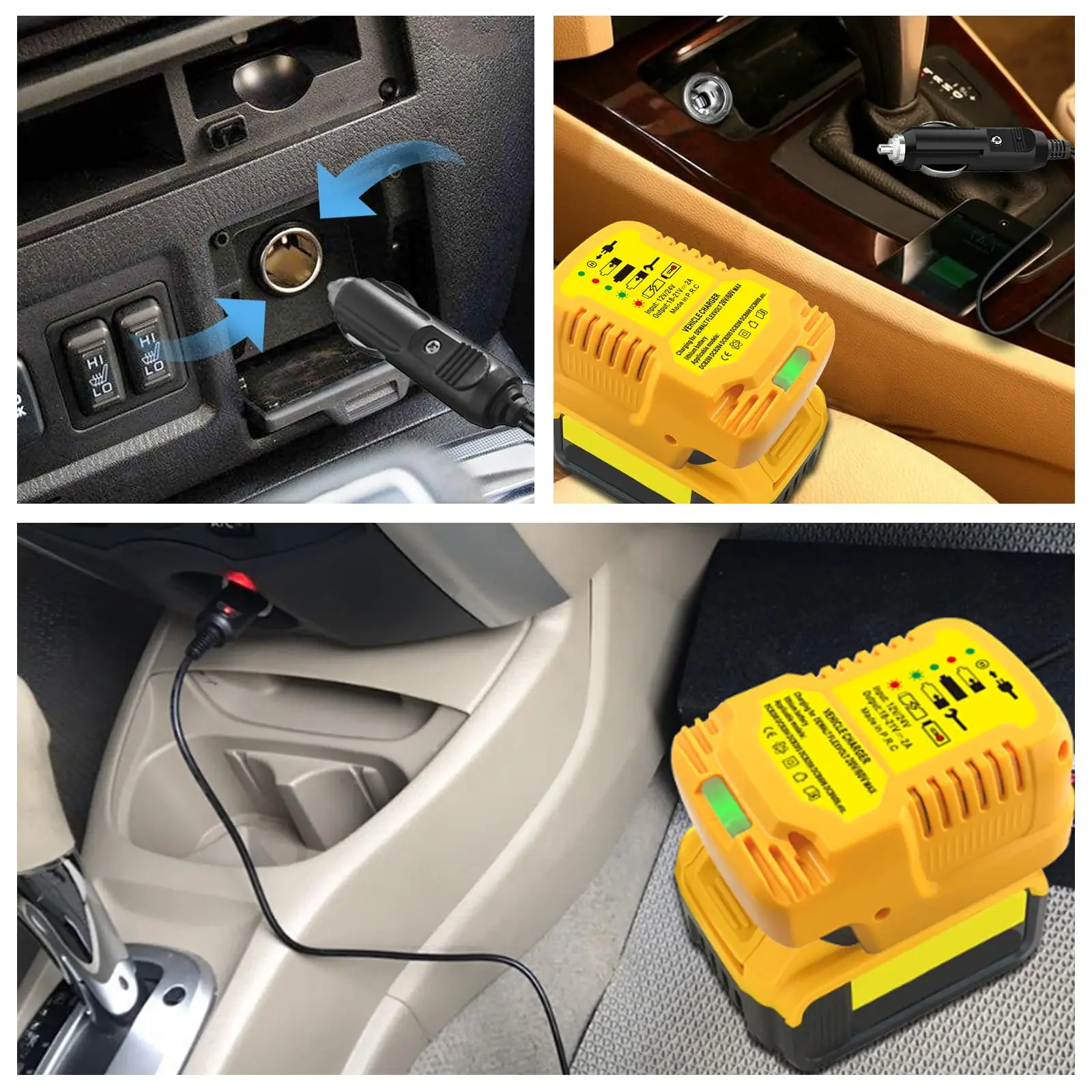 Mini cargador portátil para batería de iones de litio DeWalt de 18V DCB206 DCB230 DCB240 DCB612 DCB609 DCB606 cargador compacto - imagen 5