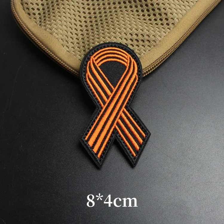 Cinta soviética de San Jorge, emblema de medalla de victoria, parches de gancho y bucle bordados, insignia de moral táctica soviética, pegatina para mochila - imagen 5