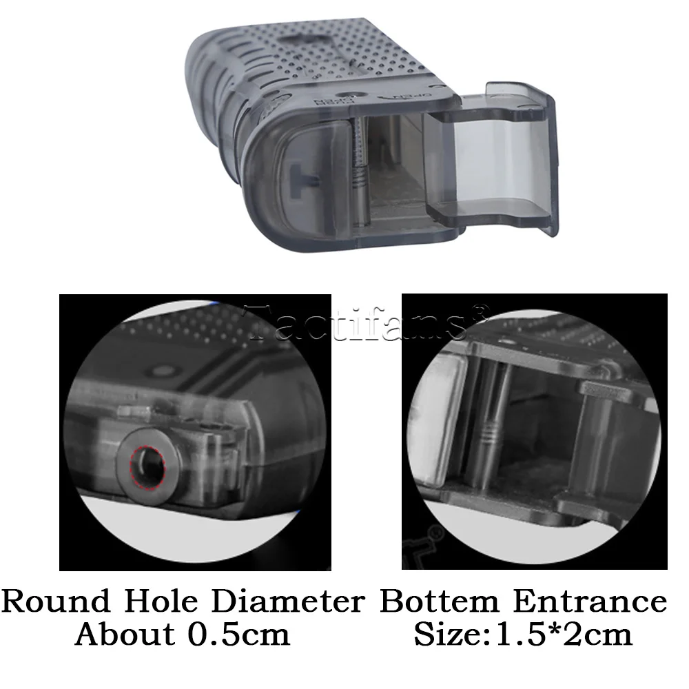 Tactifans táctico Airsoft plástico BB compacto Speedloader 250 rondas para 4,5 MM/.177 BB cargador Paintball accesorios caza - imagen 3