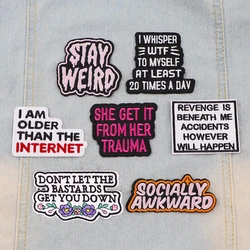 Parche bordado termoadhesivo texto Social – Para coser o planchar
