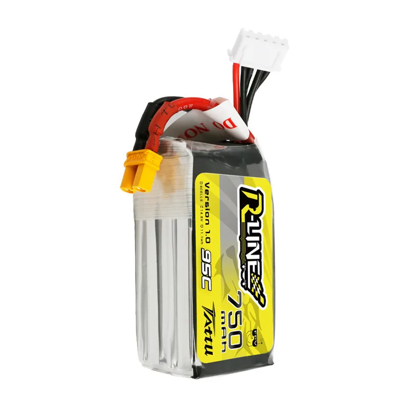 Batería Lipo recargable para Dron de carreras, 3 piezas, TATTU-R-LINE, 1,0, 750mAh, 95C, 14,8 V, para helicóptero de control remoto, cuadricóptero, FPV, 4S - imagen 3