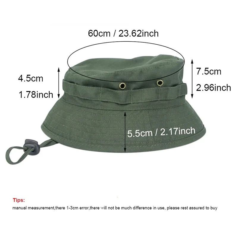 Sombrero panamá para hombre, sombrero de cubo, protector solar táctico, camuflaje, viajes al aire libre, escalada, pesca, entrenamiento, playa, sombrero de senderismo para hombre - imagen 4