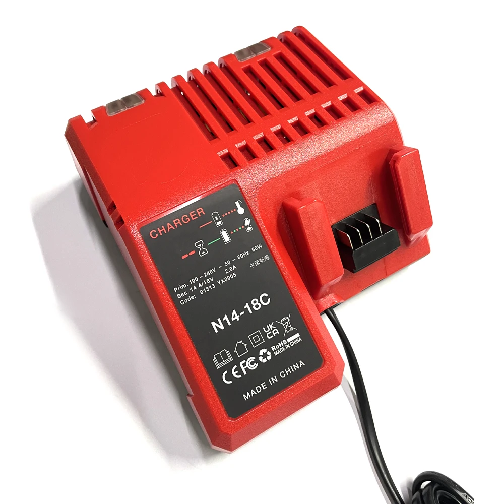 Cargador de batería multivoltaje para batería de iones de litio Milwaukee M18 14,4 V 18V 48-11-1815 48-11-1820 48-11-1840 48-11-1850 48-11-1828