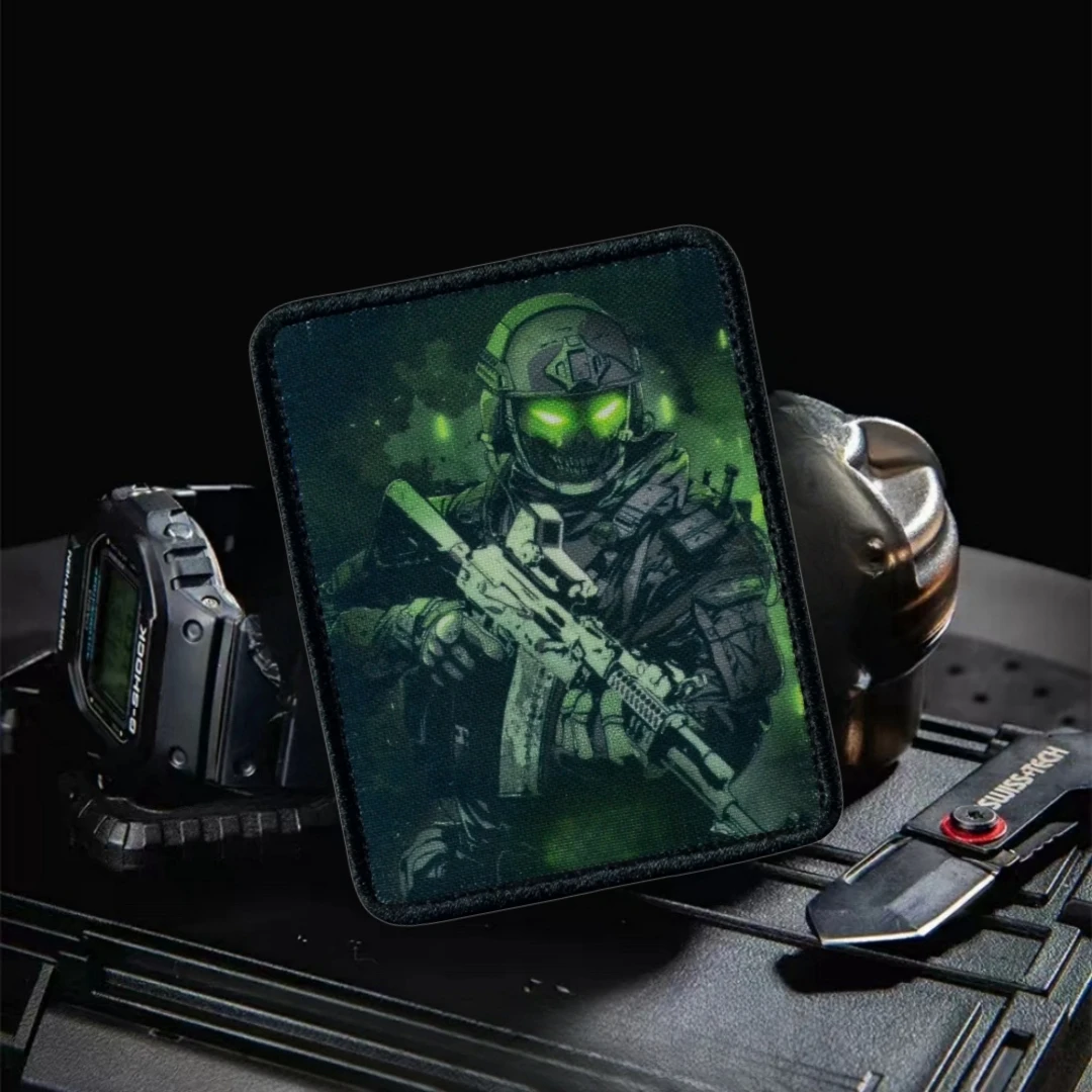 ФСБ Insignia de moral de calavera y cuervo de la muerte retro Emblema de las fuerzas especiales Impresión Parches de bucle de gancho para ropa Mochila táctica Pegatina - imagen 2