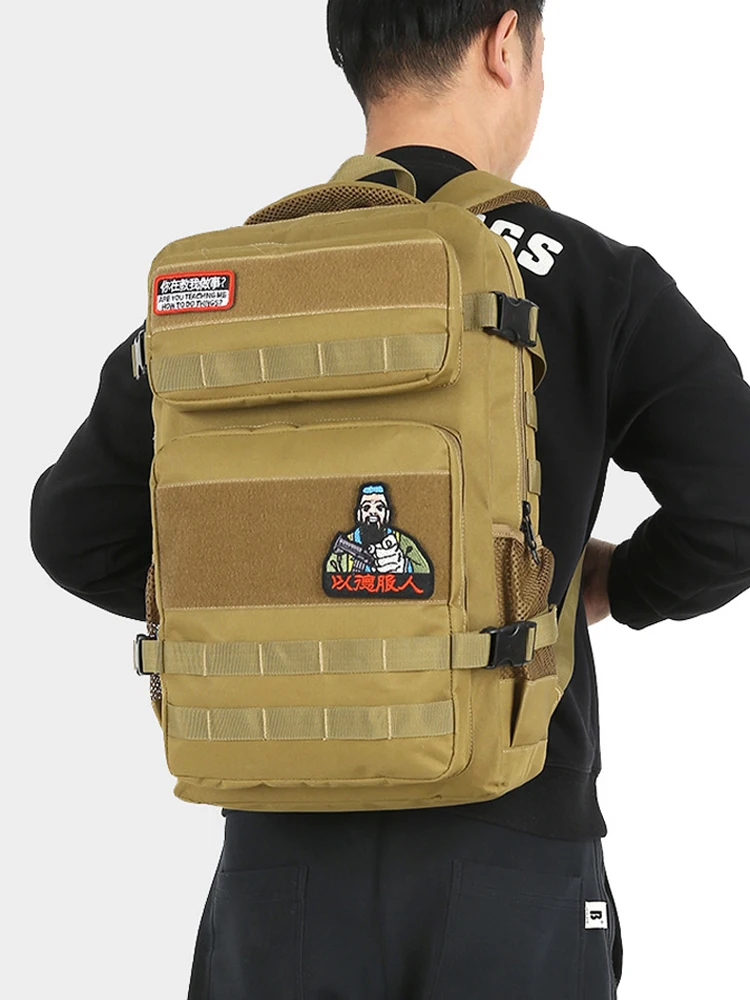 Mochila táctica de escalada para deportes al aire libre, paquete de senderismo y acampada, bolsa de senderismo, sujetadores de gancho y bucle, sistema láser Molle para hombres - imagen 3