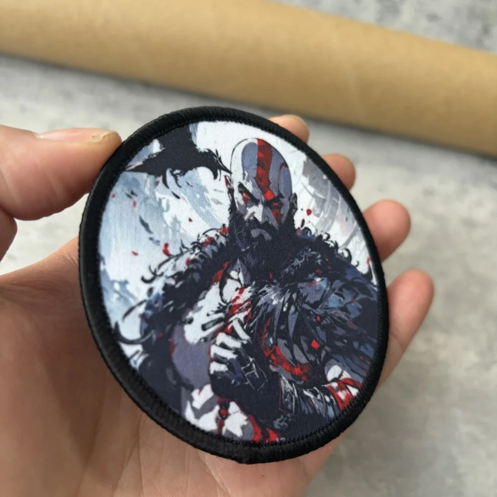Parche táctico God of War, gancho y bucle impreso, insignia de moral militar, brazalete, pegatinas para mochila Chevron - imagen 4