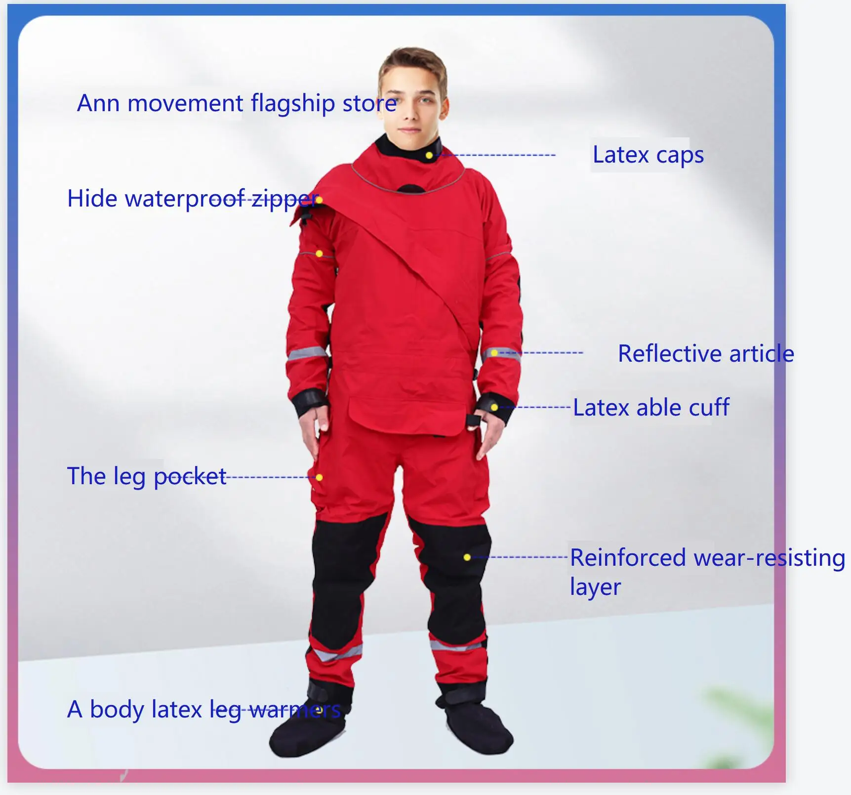 Traje de rescate de agua seca, traje anticongelante, Traje de aislamiento, equipo de protección contra incendios - imagen 3