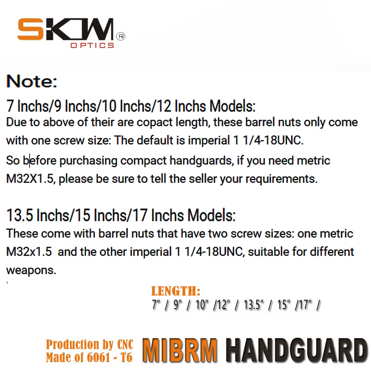 SKWGEAR Guardamanos AR15 Keymod M-LOK Free-Float Aluminio Picatinny - imagen 2