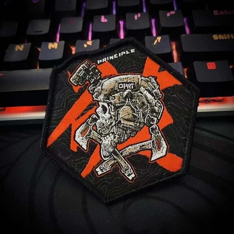 Parche de soldado ciber con gancho y bucle, dispositivo de visión nocturna, insignia de moral, brazalete bordado, parches militares, pegatinas tácticas para mochila - imagen 4