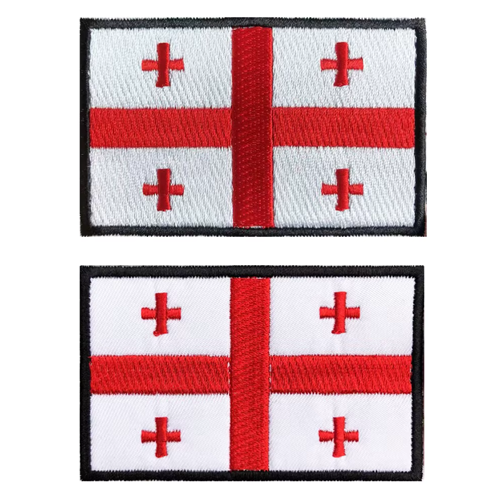 Parche militar bandera de Georgia brazalete bordado gancho y bucle