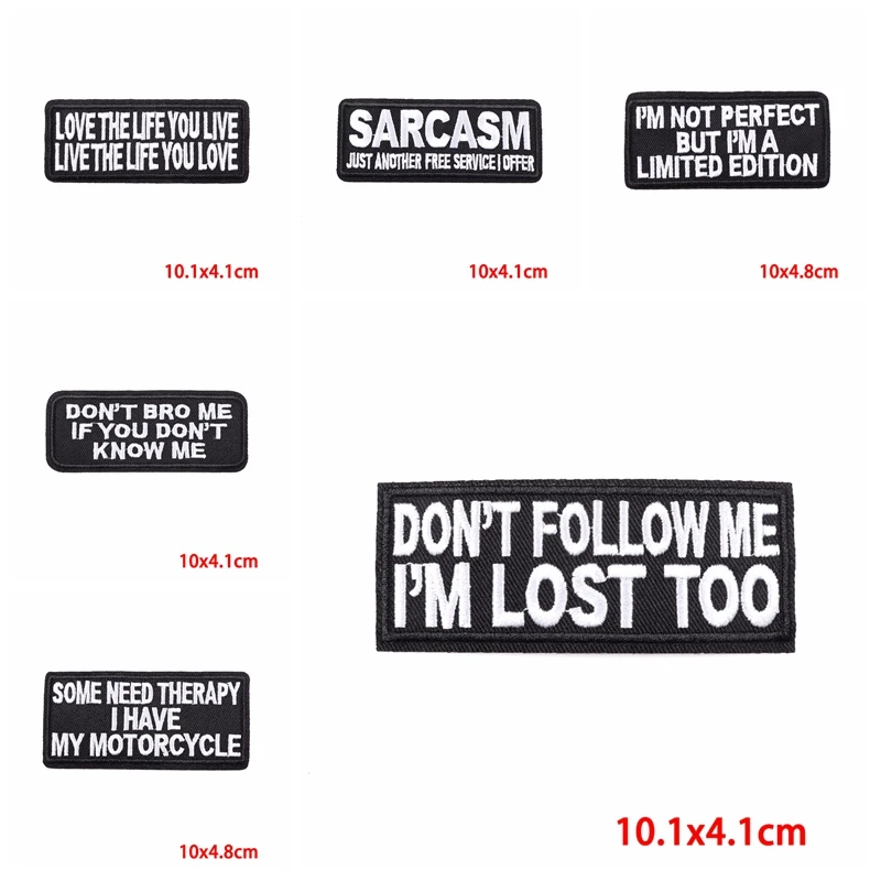 Parche bordado de letras especiales, parches para planchar para ropa, chaqueta, Jeans, sombreros, coser insignias bordadas, bricolaje, 10 unids/lote - imagen 3