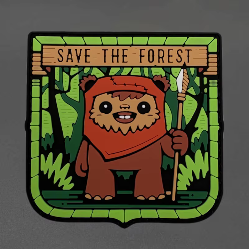 SAVE THE FOREST parche táctico chevron PVC con velcro - imagen 2