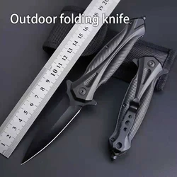 Cuchillo plegable de acero inoxidable para exteriores, mini cuchillo de alta dureza, multifuncional, autodefensa, supervivencia, camping de campo, nuevo