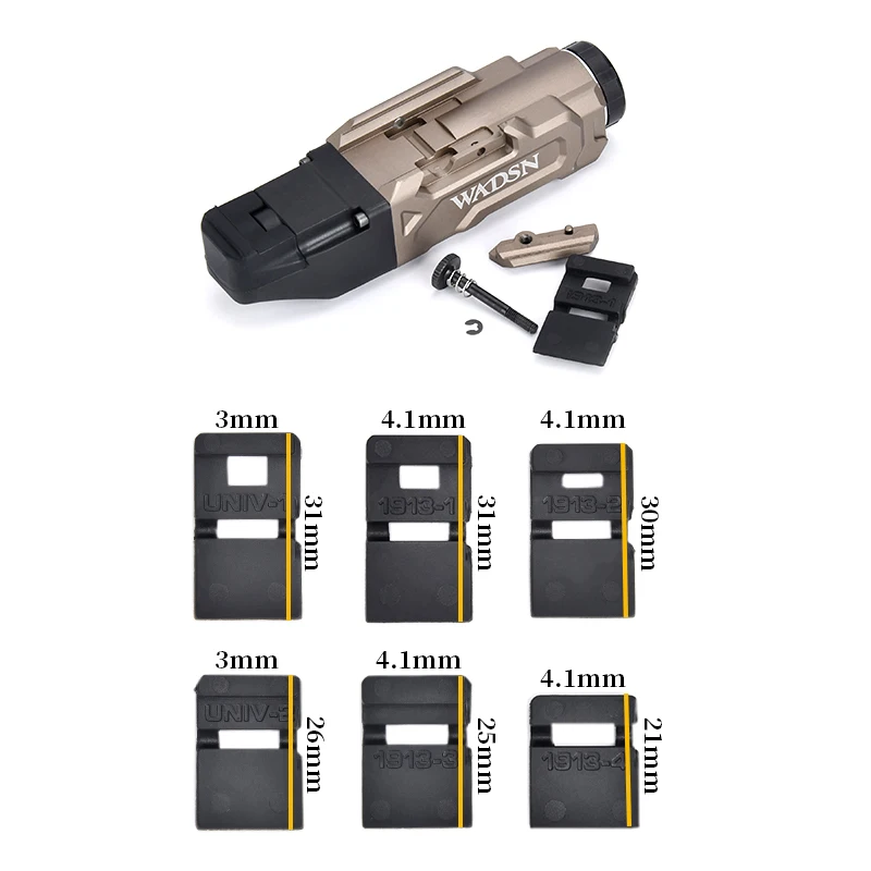 WADSN-linterna táctica de pistola RX2, 1000 lúmenes, luz de explorador de alta potencia, interruptor de enchufe de grúa, lámpara de caza Airsoft compatible con riel de 20mm - imagen 5