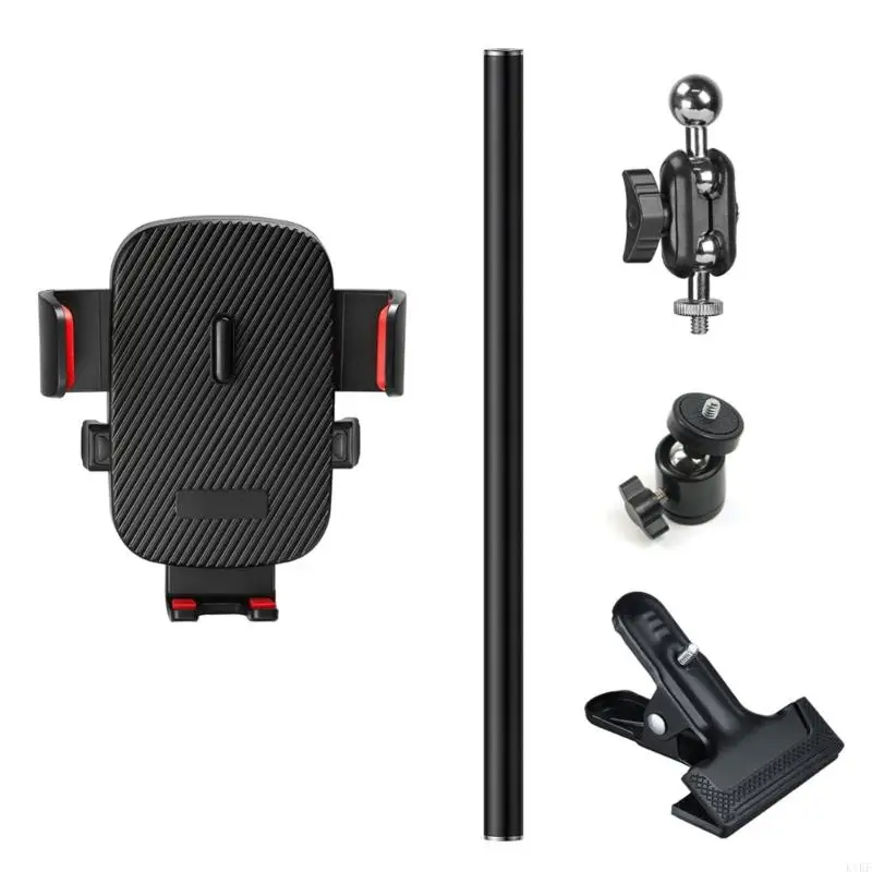 Base abrazadera montaje teléfono ajustable, dispositivo múltiple giratorio 360, Compatible con 3 opciones longitud - imagen 3