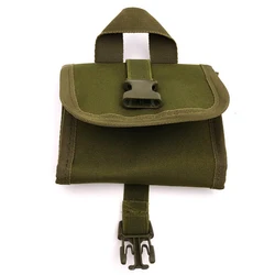 Bolsa munición táctica MOLLE pliable redonda para rifle