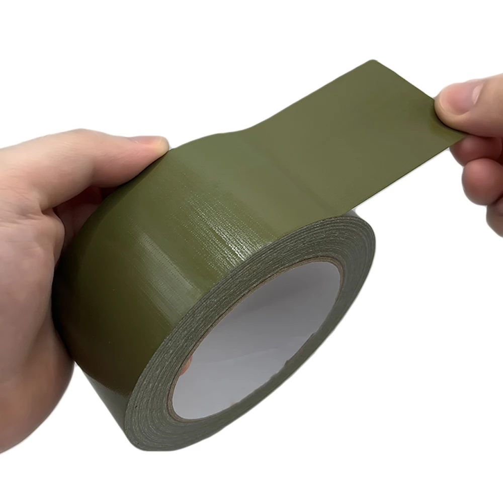 Cinta Base de tela verde oliva táctica, cinta de reparación adhesiva fuerte pesada de 2 pulgadas X 30 yardas para herramientas al aire libre, manualidades de reparaciones DIY