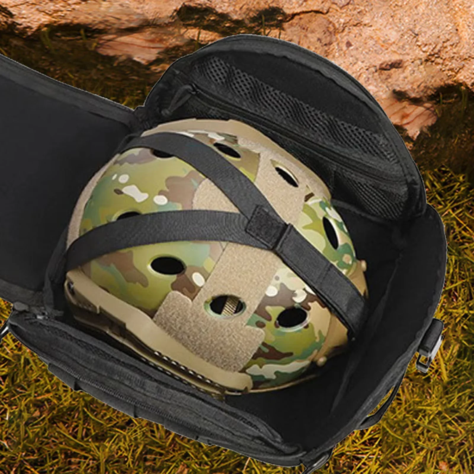 Bolsa táctica para casco, bolsa de almacenamiento para casco Airsoft FAST MICH, bolsa para cubierta de máscara, bolsa de transporte Molle para accesorios de caza al aire libre - imagen 3
