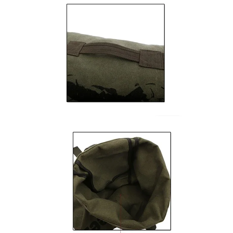 Mochila de lona con cordón para hombre y mujer, morral de viaje para exteriores, caza, Camping, senderismo - imagen 3