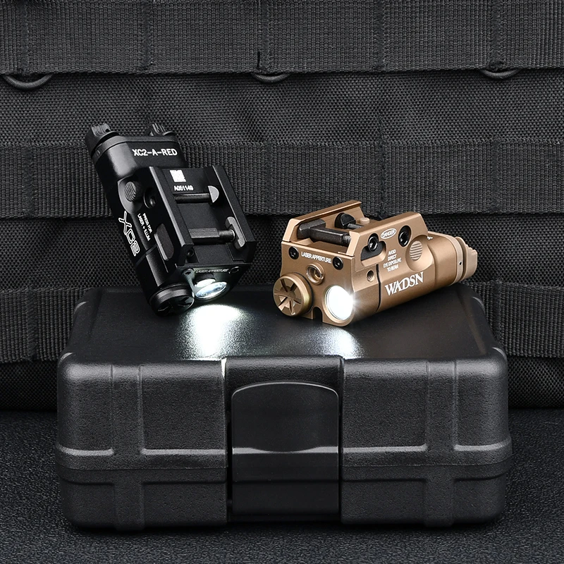 WADSN-linterna colgante de Metal para caza, luz de explorador táctico, láser rojo y verde, Glock 17, 18, 19, 25, XC2 - imagen 4