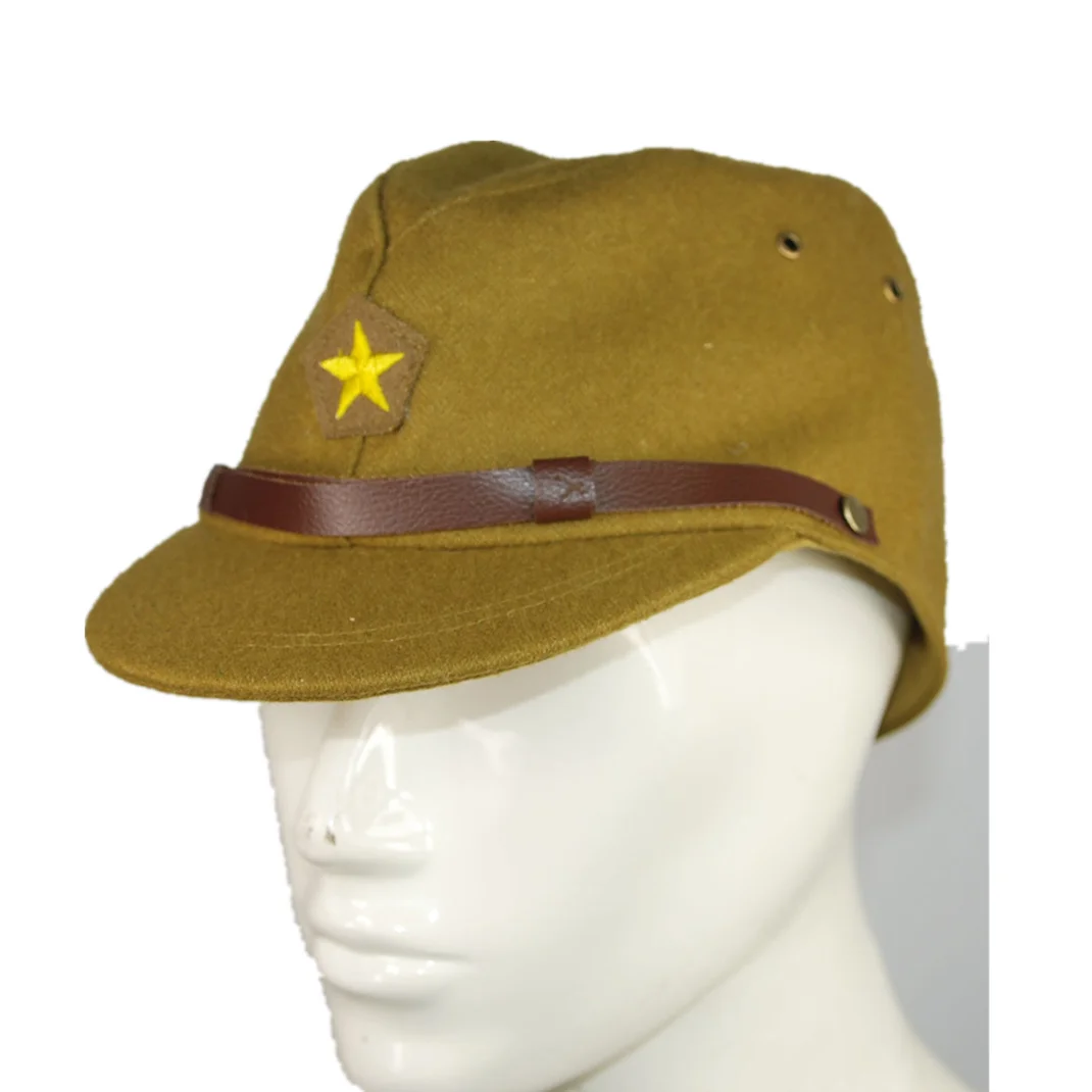 Sombrero de Oficial réplica de lana WW2 WWII, gorra de comando de campo táctico japonés, 58 ~ 60 Cm, casco deportivo para entrenamiento Masculino