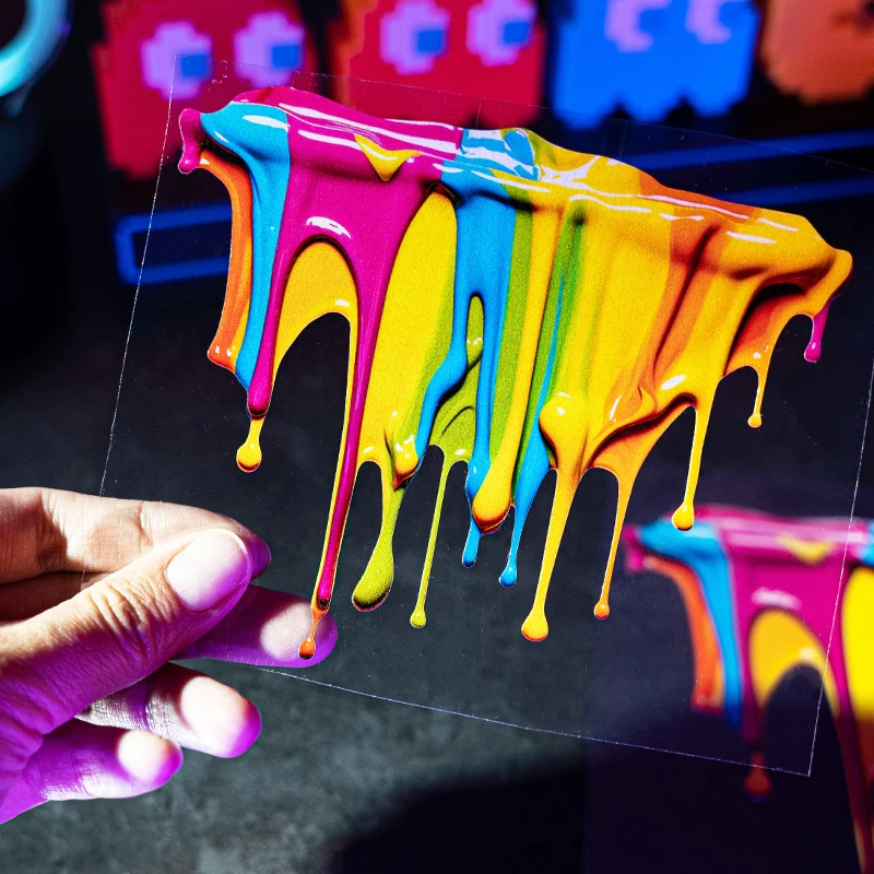 Pegatina de pintura fluida colorida para coche, cubierta creativa para rascar el coche, pegatina para vehículo eléctrico y motocicleta, decoración DIY - imagen 2