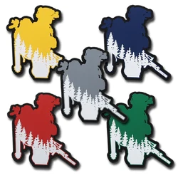 Silhouette Soldiers Parche táctico con logotipo, respaldo y gancho PVC