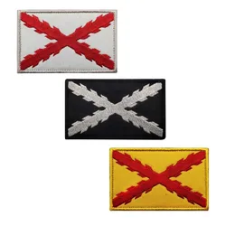 Parche bordado bandera española Tercios reales Cruz de Borgoña