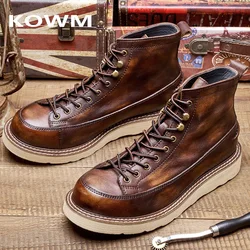 KOWM Botas trekking piel – Senderismo outdoor hombre