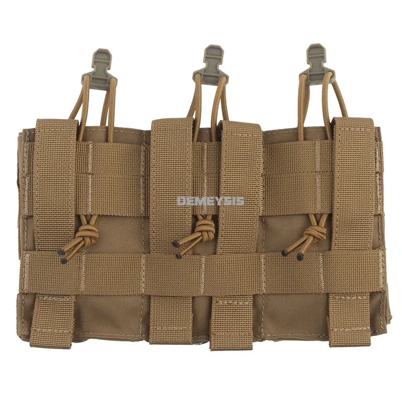 Bolsas tácticas Molle 5,56, bolsa Triple para revistas, bolsa para Airsoft, tiro, caza, Rifle, pistola, munición M4, bolsa para cartuchos - imagen 3