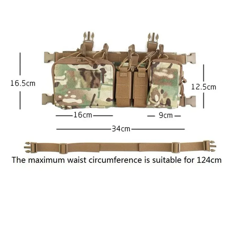 Pew táctico D3CRH aparejo de pecho táctico Haley estilo estratégico D3CR HEAVY Airsoft CR04 - imagen 5