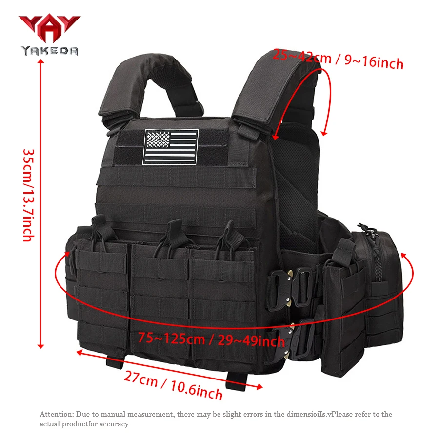 YYAKEDA Chaleco de caza de liberación rápida de metal con cintura, resistente al desgaste, transpirable, chaleco de caza de aventuras - imagen 4