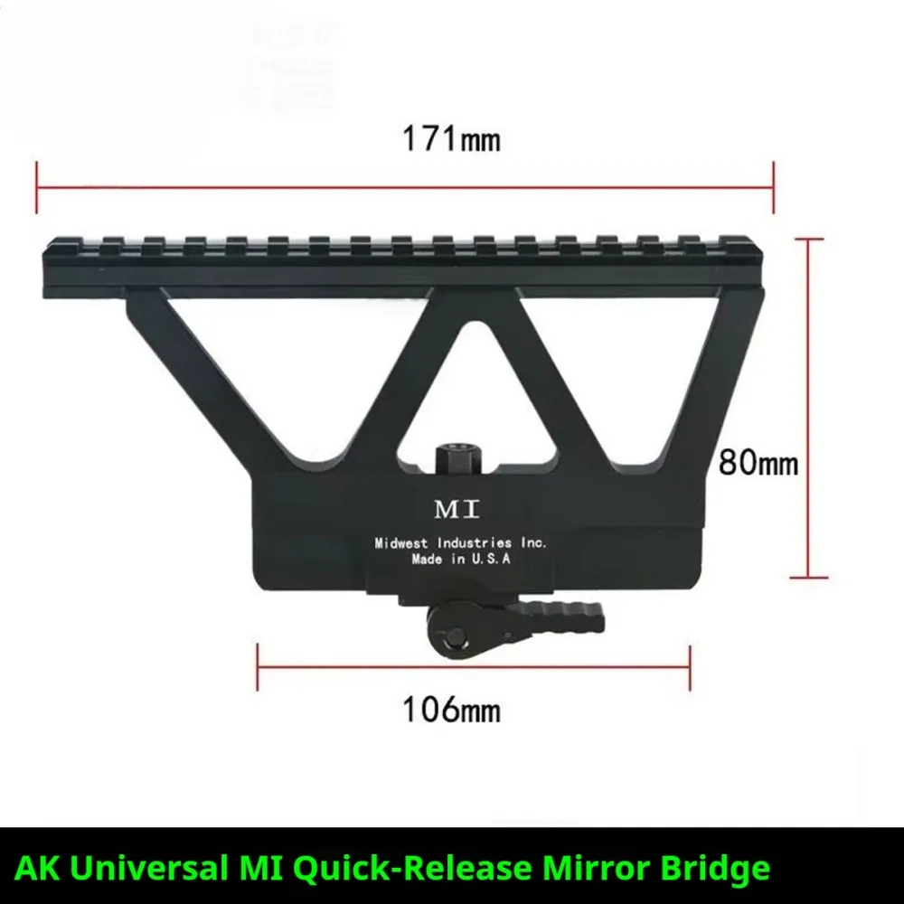 Puente de espejo Renxiang AK102, puente de espejo lateral de riel guía AKA Jinming 12 AK74U, accesorios AKA, decoración de puente de espejo MST. - imagen 3