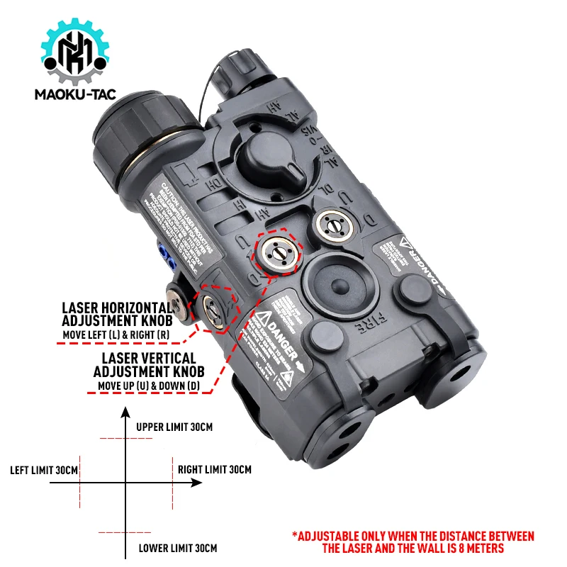 WADSN L3 NGAL-indicador láser táctico de nailon, láser verde, estroboscópico de luz blanca, estroboscópico láser, rayos IR, Airsoft, vista para arma de caza - imagen 4