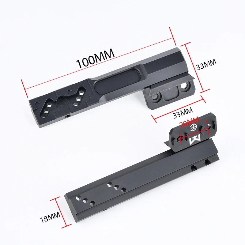 Wadsn Surefir-Base de montaje offset para linterna, accesorios de luz de explorador al aire libre, M300, M600, Airsoft, PIcatiny, Mlok keymod - imagen 4