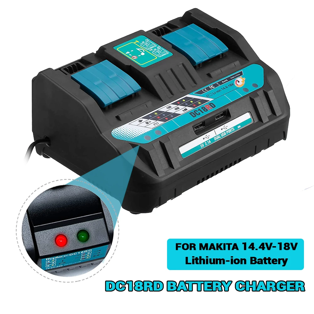 Makita cargador rápido 4A para baterías 14,4V y 18V BL1830 BL1430