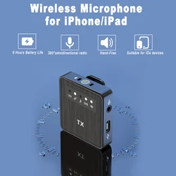 Sistema de micrófono Lavalier inalámbrico inteligente X1, micrófono de grabación de voz y Audio y vídeo, reducción de ruido de inteligencia profesional