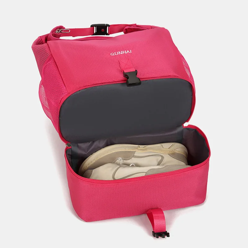 Bolsa de Fitness de viaje para hombres y mujeres, mochila de baloncesto de gimnasio con bolsillo para zapatos, mochila escolar de gran capacidad, bolsas de ocio ligeras para fin de semana - imagen 3