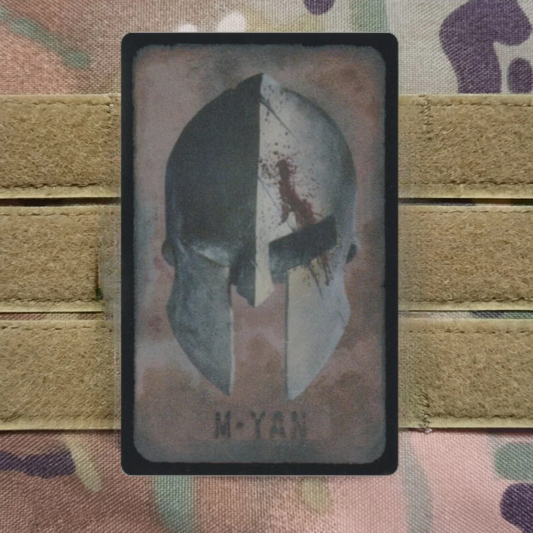 Insignia de moral táctica para casco de esqueleto, parche de gancho y bucle de PVC, pegatina decorativa para mochila del ejército militar - imagen 4