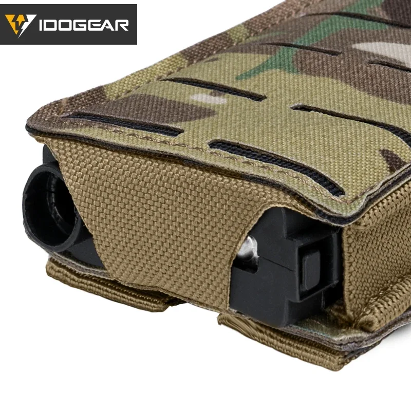 IDOGEAR táctico LSR 556 Mag bolsa Singel Mag Carrier bolsa MOLLE bolsas de herramientas de corte láser Airsoft duradero ligero 3566 - imagen 4