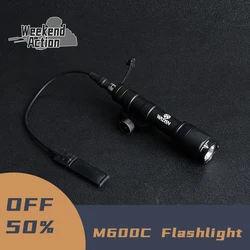 WADSN-luz táctica para arma M600C, linterna para Rifle, luz para explorador, caza, riel Picatinny