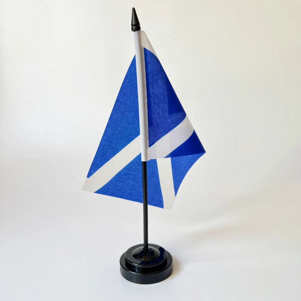 Bandera de escritorio de oficina de 14x21cm, bandera de Escocia de poliéster, bandera nacional de Escocia, pancarta de país, adornos de escritorio, banderas - imagen 2