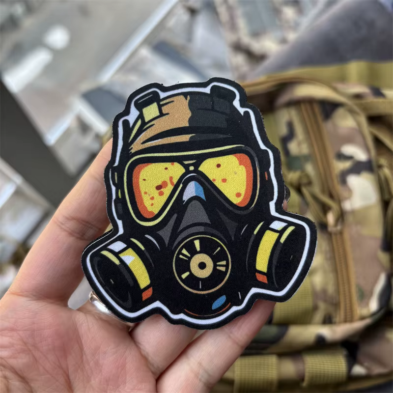 Parche táctico máscara militar gancho y bucle para mochila - imagen 5