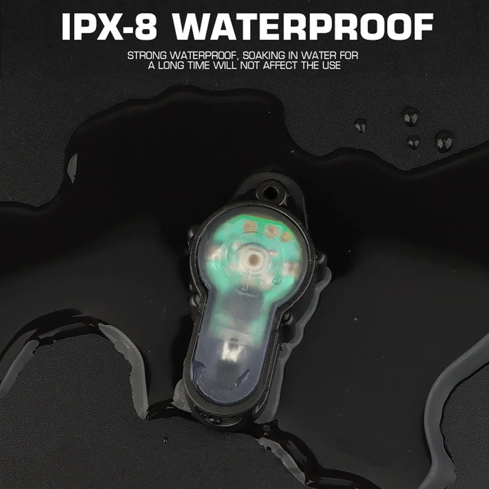 Luz de señal táctica para casco, luz intermitente de seguridad para bicicleta, deportes, conducción, lámpara de señal para casco de caza, luz de señal Militar CS - imagen 5