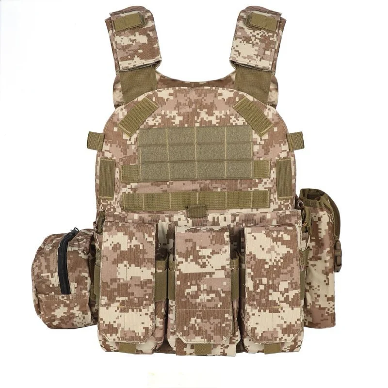 Chaleco táctico de camuflaje para niños, armadura corporal multifuncional 6094 transpirable, resistente a puñaladas, equipo para exteriores - imagen 5