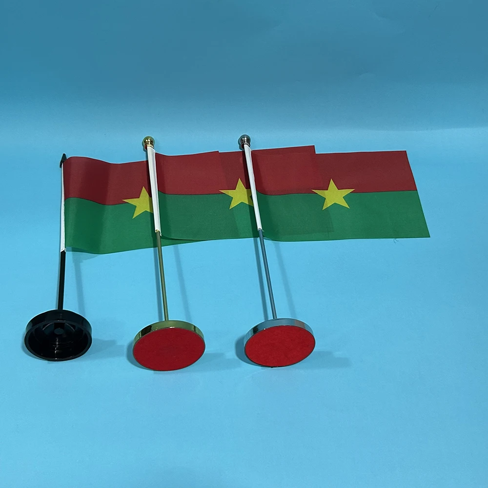 Bandera de Escritorio SKY FLAG de Burkina Faso, 14x21cm, Poliéster, Bandera Nacional de Burkina Faso, Adorno de Escritorio - imagen 3