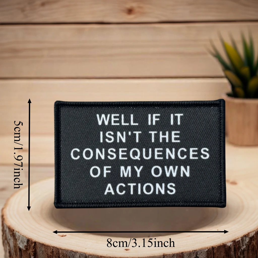 Parche impreso I'm Here, no PANIC, chaleco táctico, insignia de moral con gancho y bucle, pegatina decorativa para mochila, parches para brazalete para ropa - imagen 2